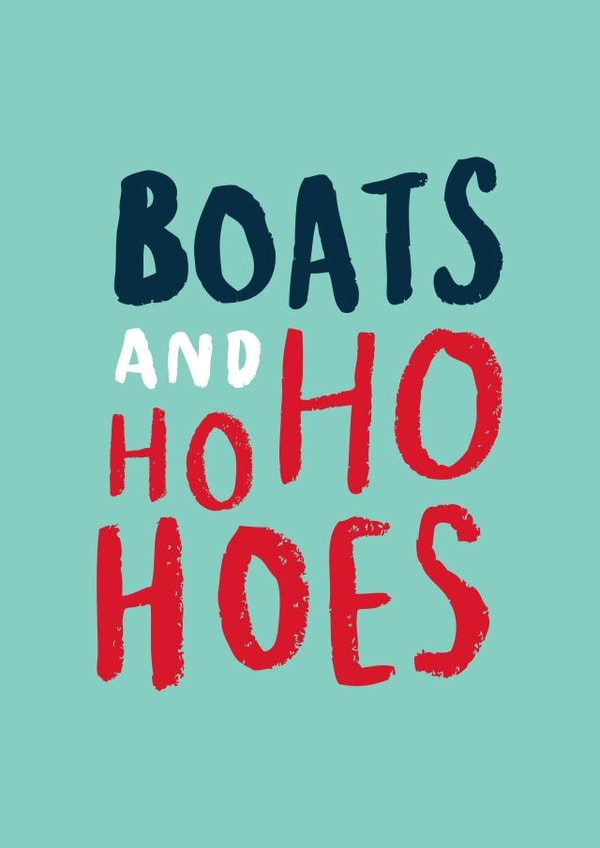 funny boats Christmas Card 1022 created by Lauren Goodland