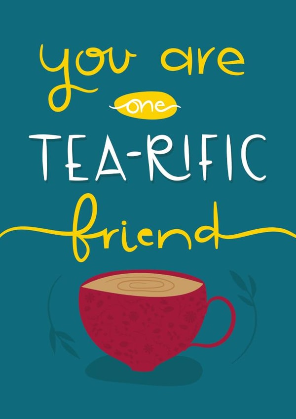 friend tea Love & Friendship Card 10806 created by The Happy Life Balance Co.