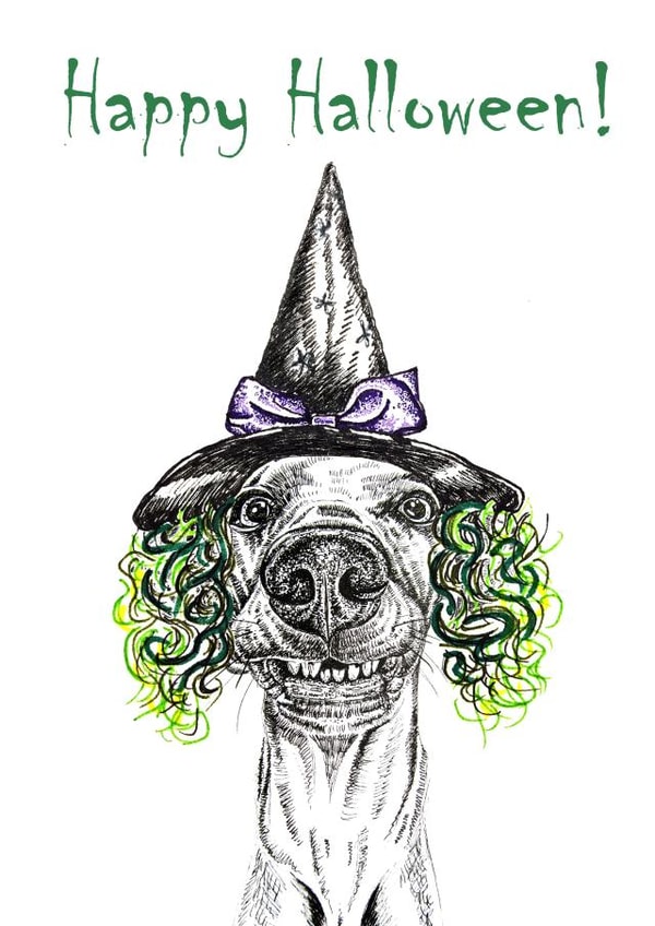 Funny Dog Halloween Card created by sarahcoxartwork