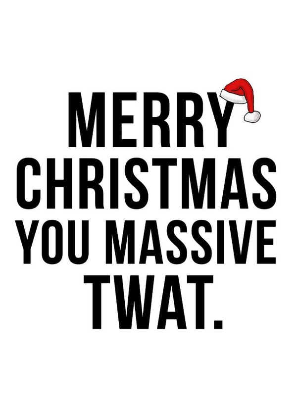 Insulting Christmas card created by Offhand Cards