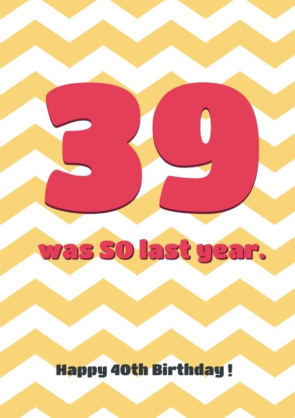 40 Female Birthday Card 3835 created by Wink Design - Michelle Roberts