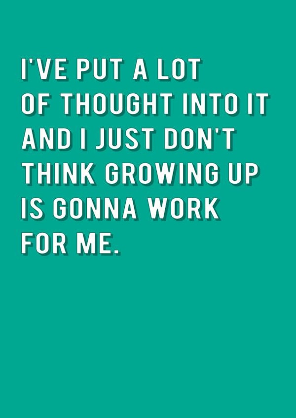 put thought Birthday Card 6573 created by Redback Cards