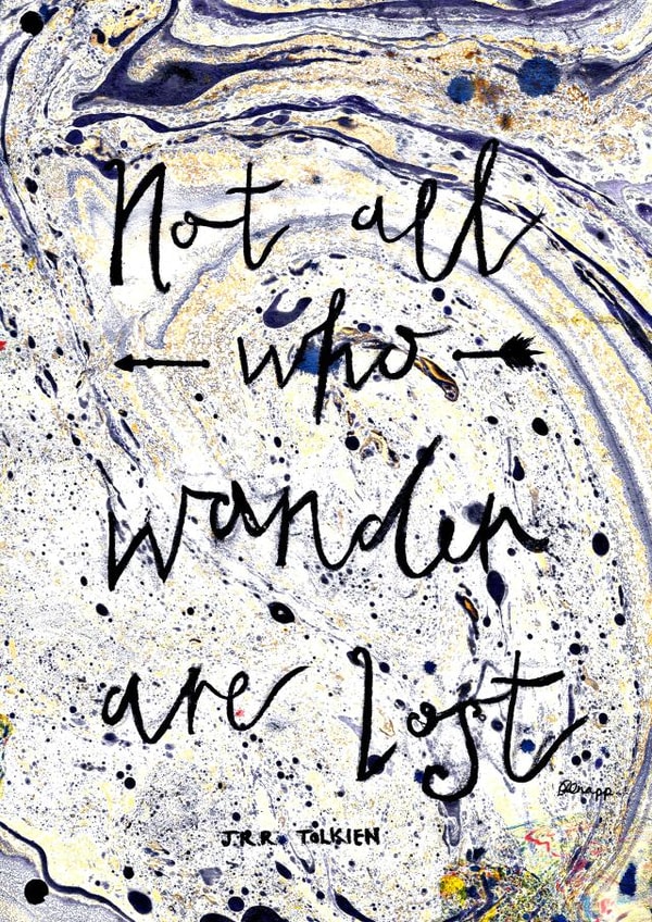 tolkien pattern Love & Friendship Card 33930 created by Black Fell