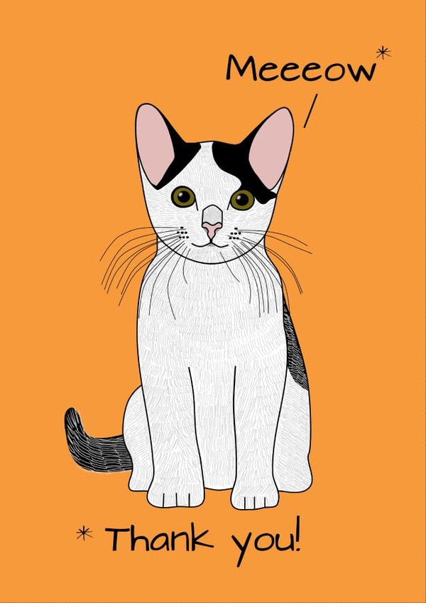 Cat Translation Thank You Card created by DainaCrafts