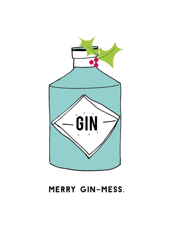 GIN MERRY Christmas Card 10581 created by STUDIO THIRTY TWO