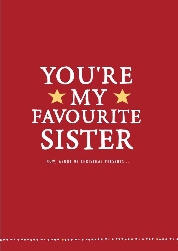 funny sister Christmas Card 3687 created by Zoe Brennan
