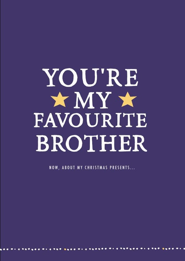 funny brother Christmas Card 3689 created by Zoe Brennan