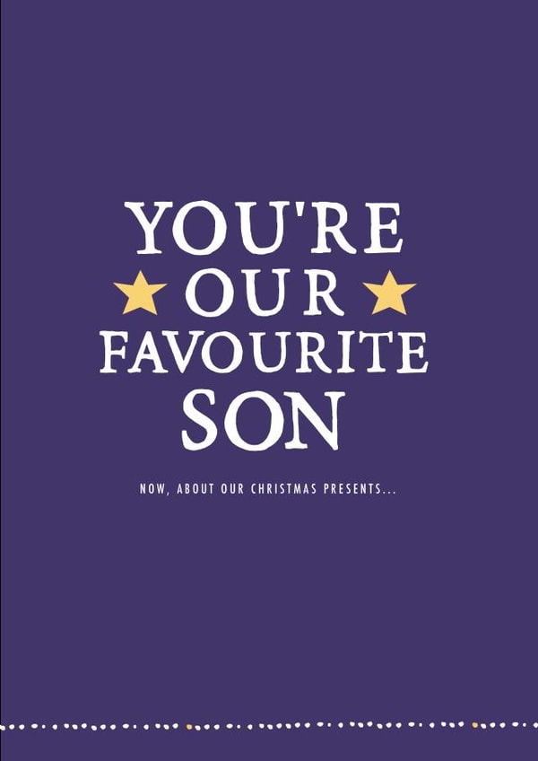 funny son Christmas Card 3690 created by Zoe Brennan