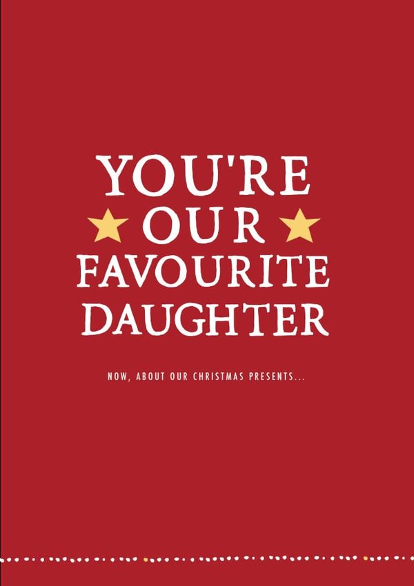 funny daughter Christmas Card 3691 created by Zoe Brennan