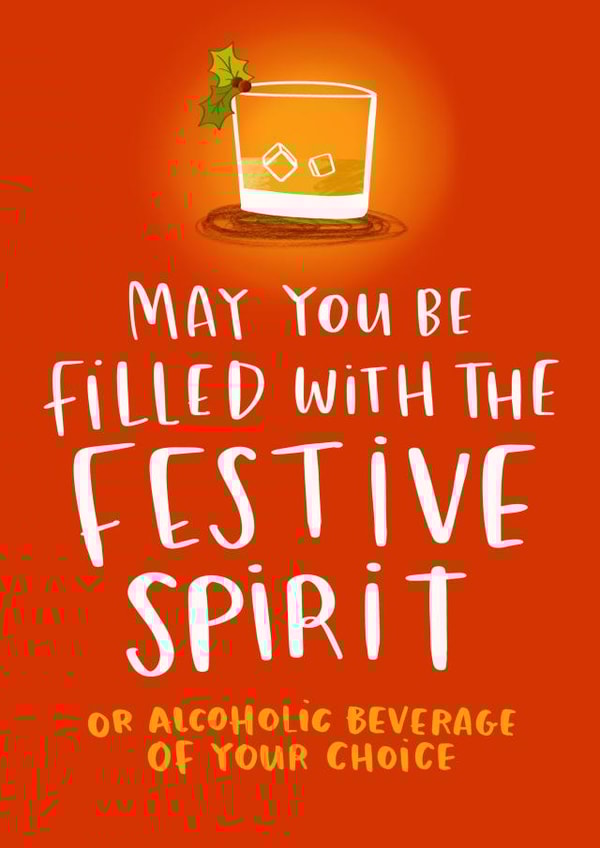 booze alcohol Christmas Card 6213 created by Lucy Maggie Designs