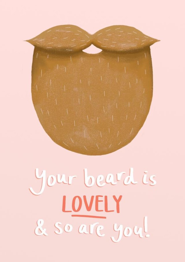 Beard men Valentines Day Card 28442 created by Hannah Stevens
