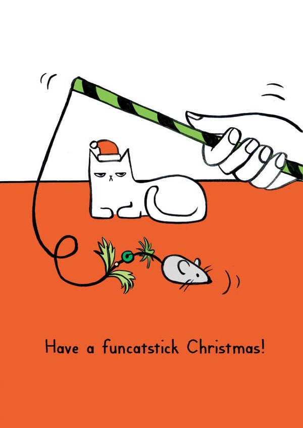 Christmas cat Christmas Card 24162 created by Reigning Cats . . . and dogs