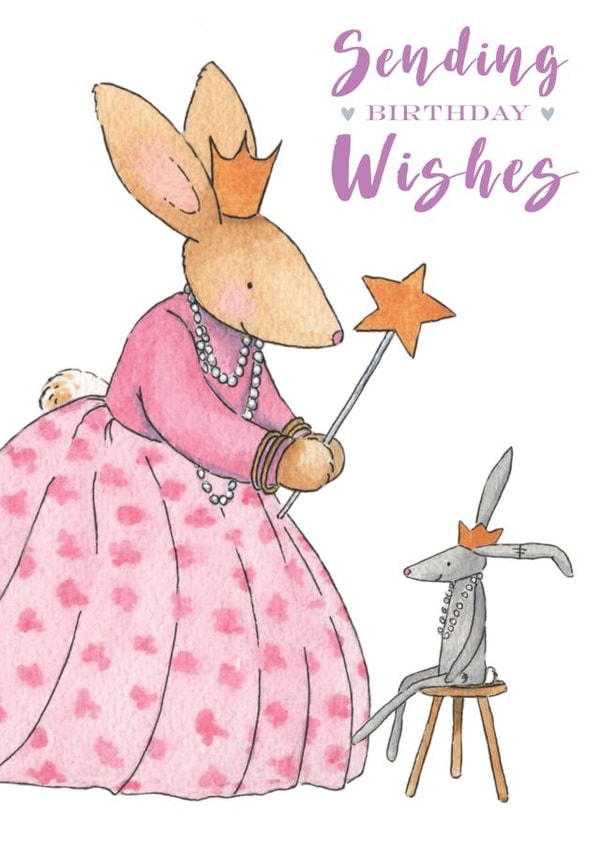 Bunny child Birthday Card 33323 created by Helen Morgan Illustration