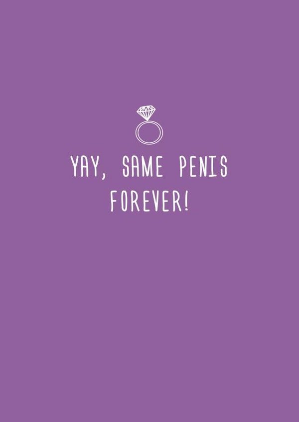 Rude - diamond ring engagement card created by Happy Little Vegemite