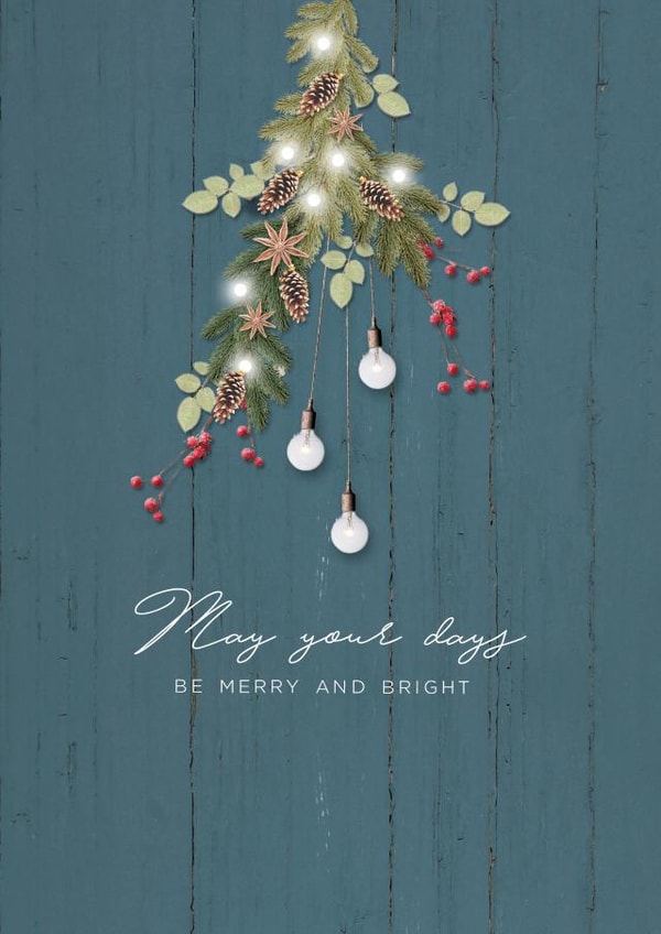 rustic country Christmas Card 25242 created by Lucy Ledger