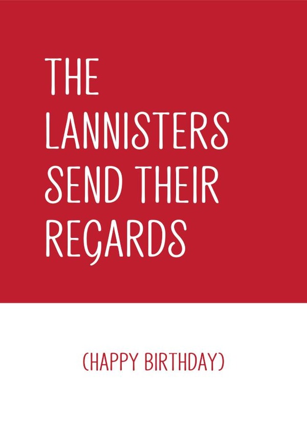 roose bolton Birthday Card 32085 created by Shutterjunkie