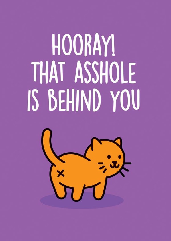 RUDE FUNNY Thinking of you Card 8533 created by Thirty Mussels