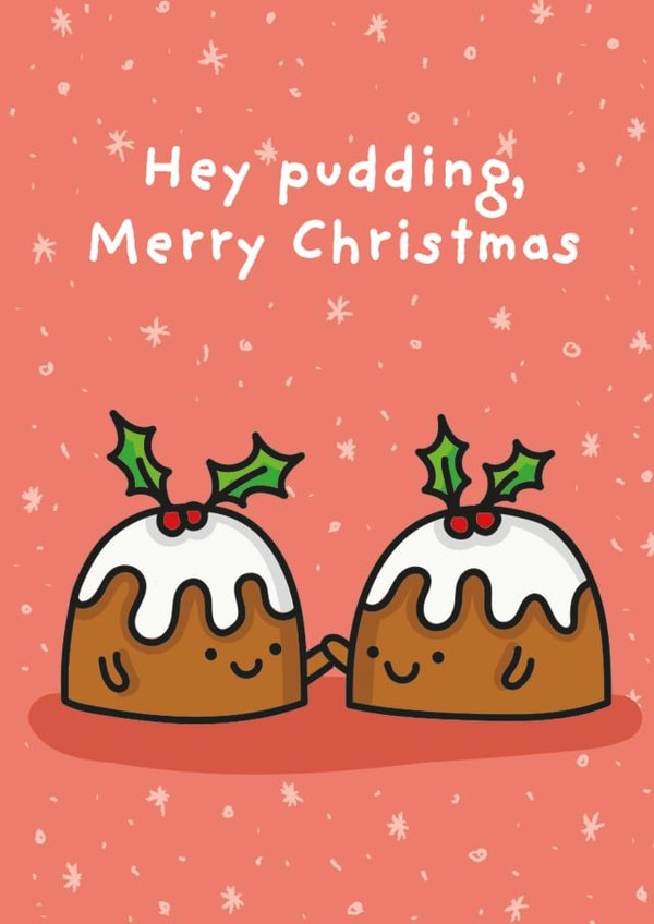 pudding cute Christmas Card 8011 created by The Playful Indian