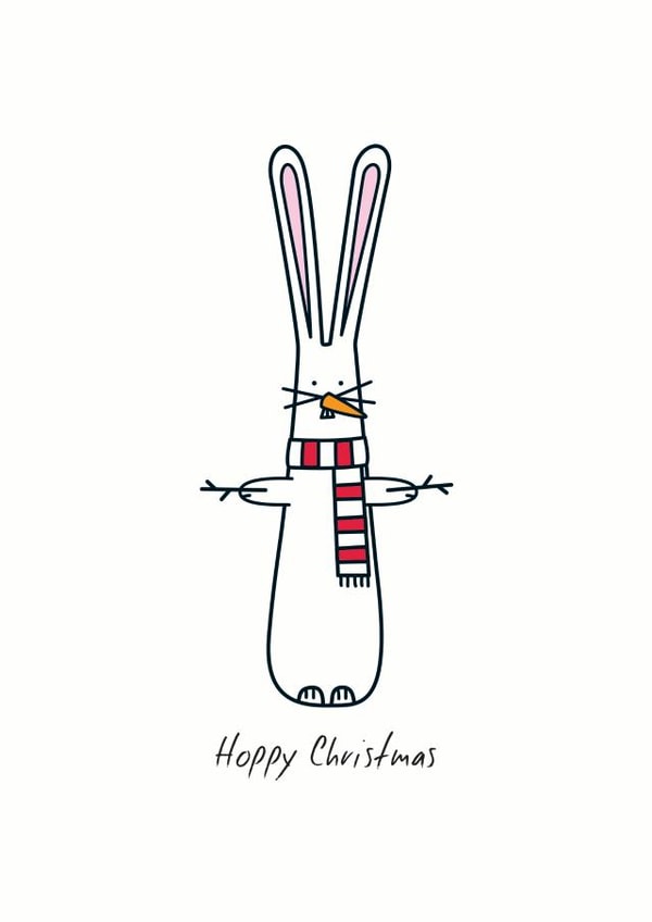hoppy bunny Christmas Card 27358 created by Hoppy Bunnies