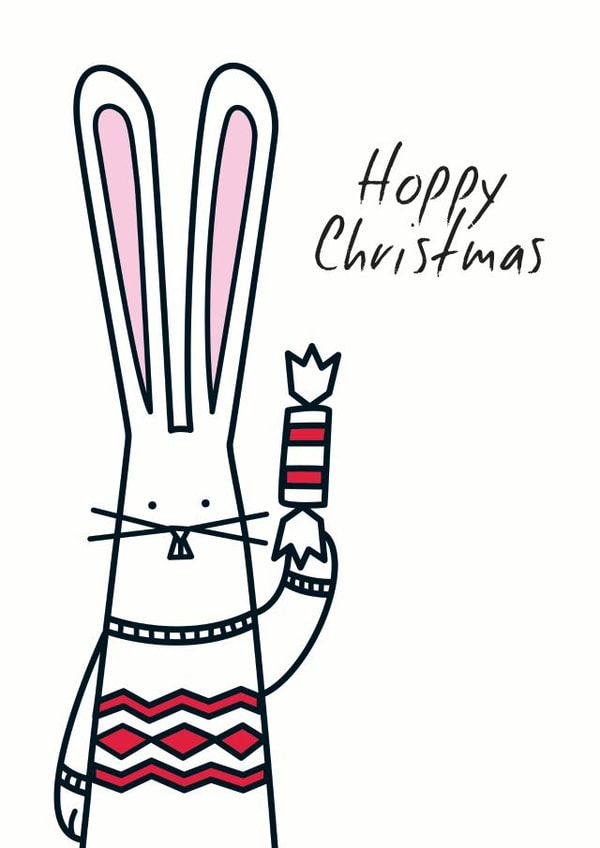hoppy bunny Christmas Card 27359 created by Hoppy Bunnies