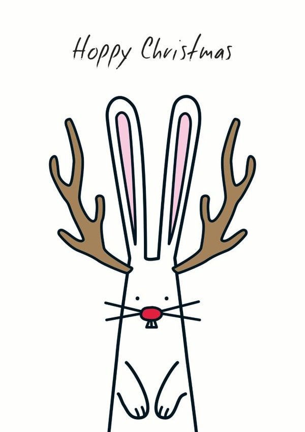 hoppy bunny Christmas Card 27360 created by Hoppy Bunnies
