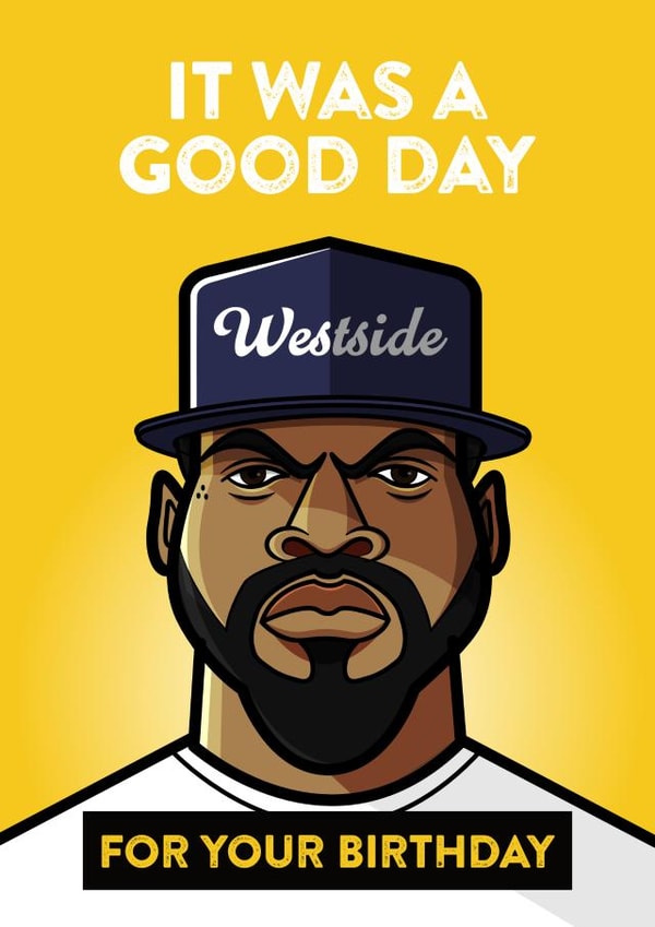 'It was a good day for your birthday' greetings card created by Diverse Pixels