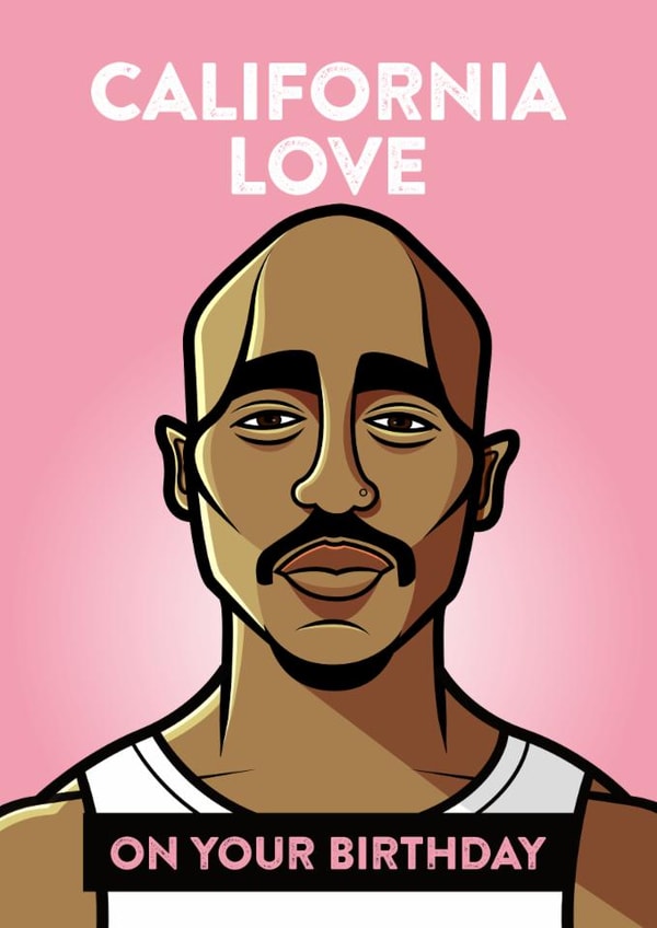 California love on your birthday greetings card created by Diverse Pixels