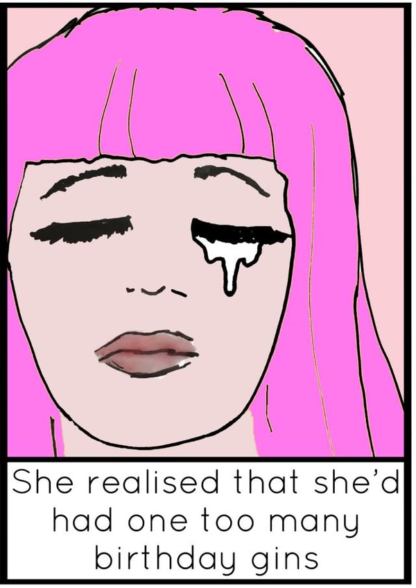 Adult Gin Birthday Card 33982 created by Kelly Connor Designs