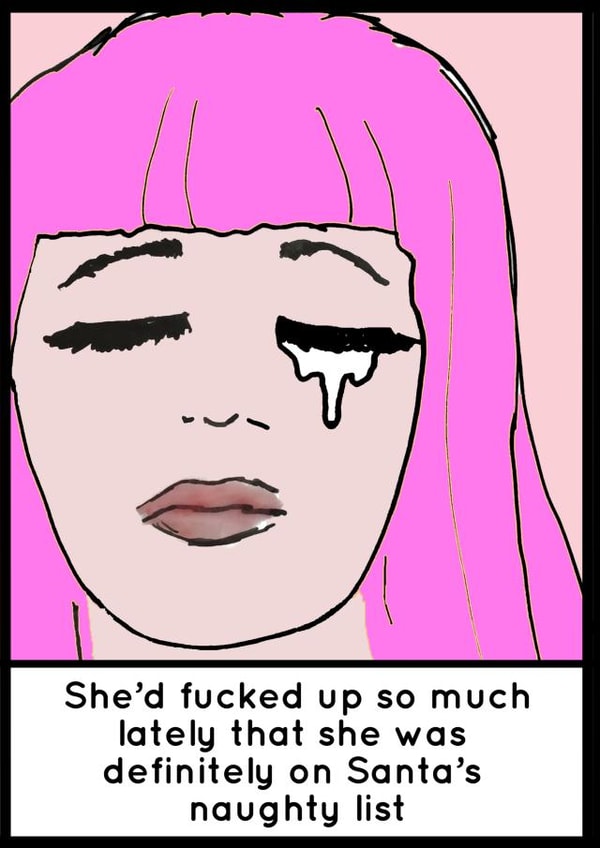 Naughty Rude Christmas Card 33985 created by Kelly Connor Designs