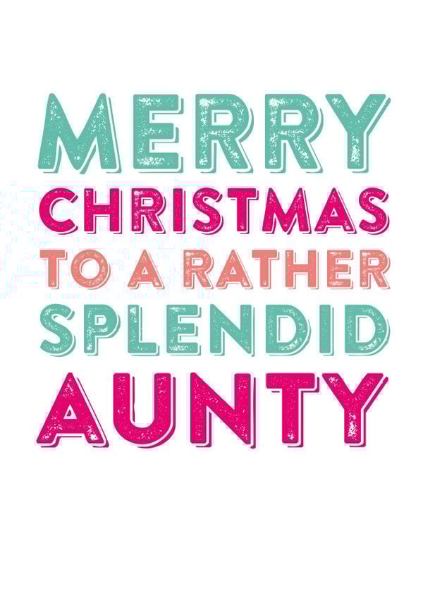 aunty Female Christmas Card 3535 created by Do You Punctuate?