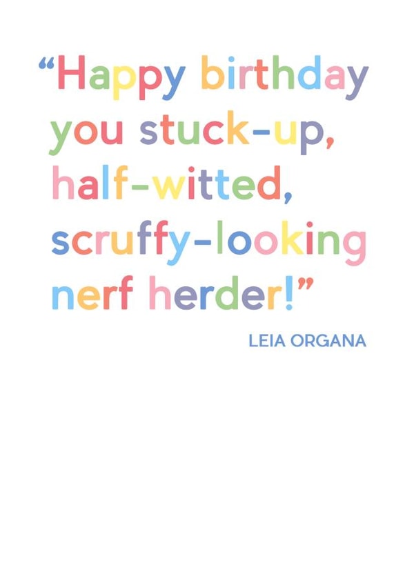 leia princess Birthday Card 29935 created by JosieOnTheRun