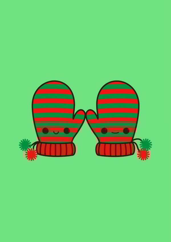 mitten Xmas Christmas Card 28211 created by peppermintpopuk