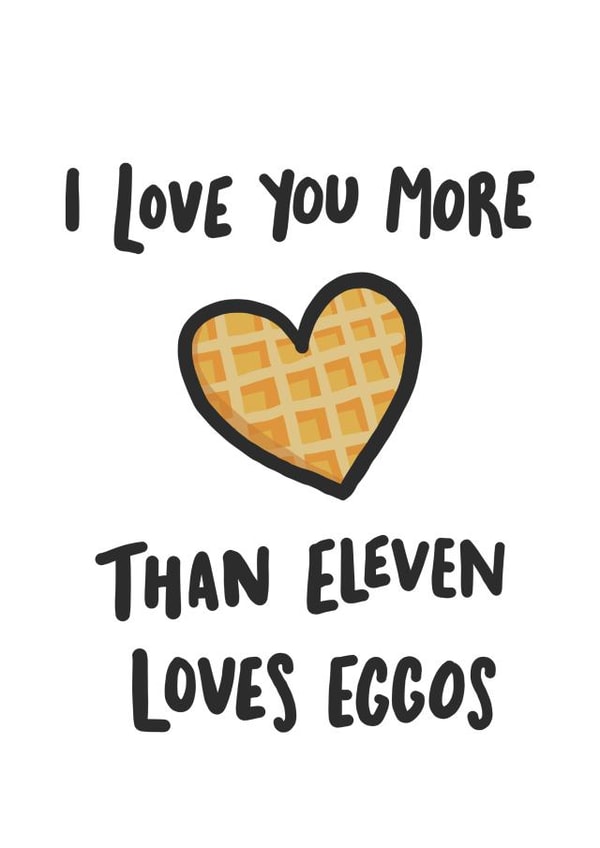Eggos card created by Emily Strefford-Johnson