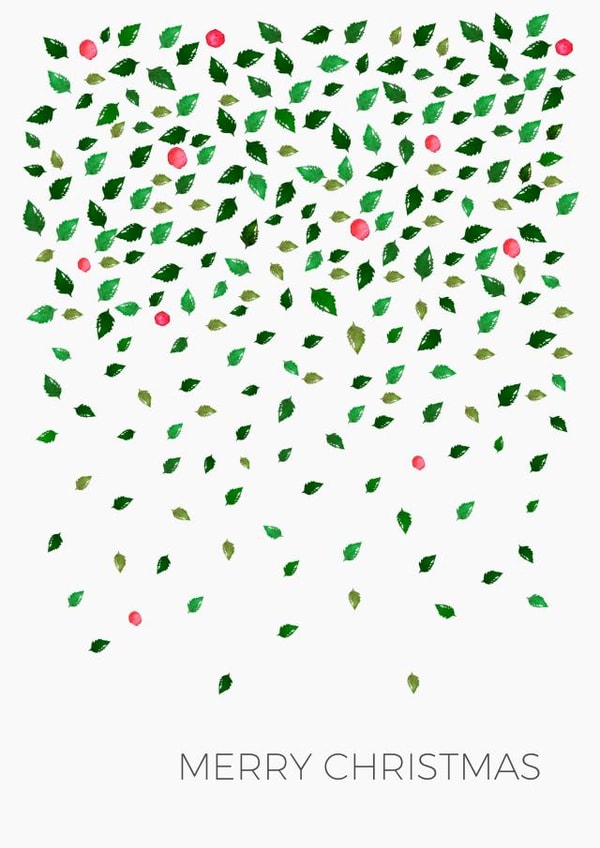 Marry Christmas Holly Leaves created by Tiny Steps