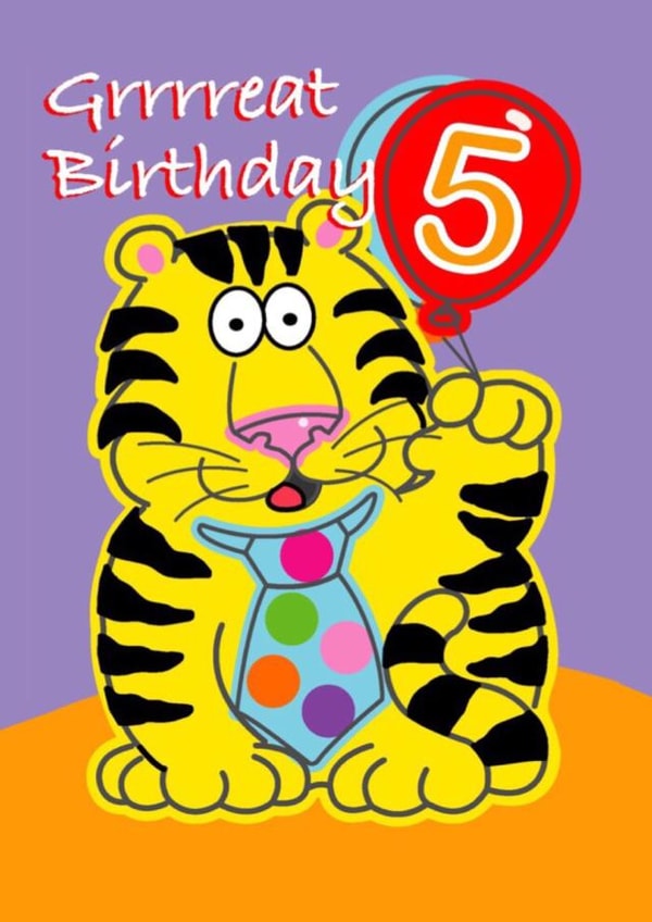 happy five Birthday Card 12107 created by Michael Walsh