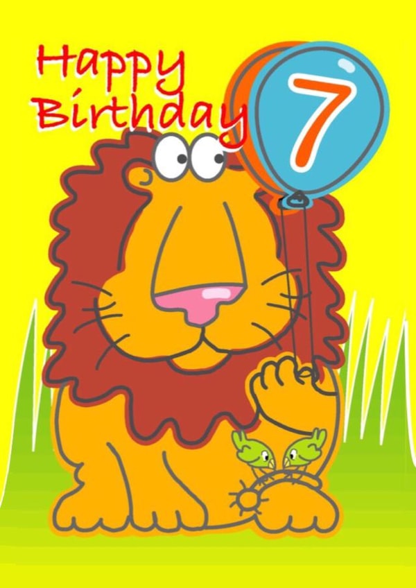 Happy seven Birthday Card 12109 created by Michael Walsh