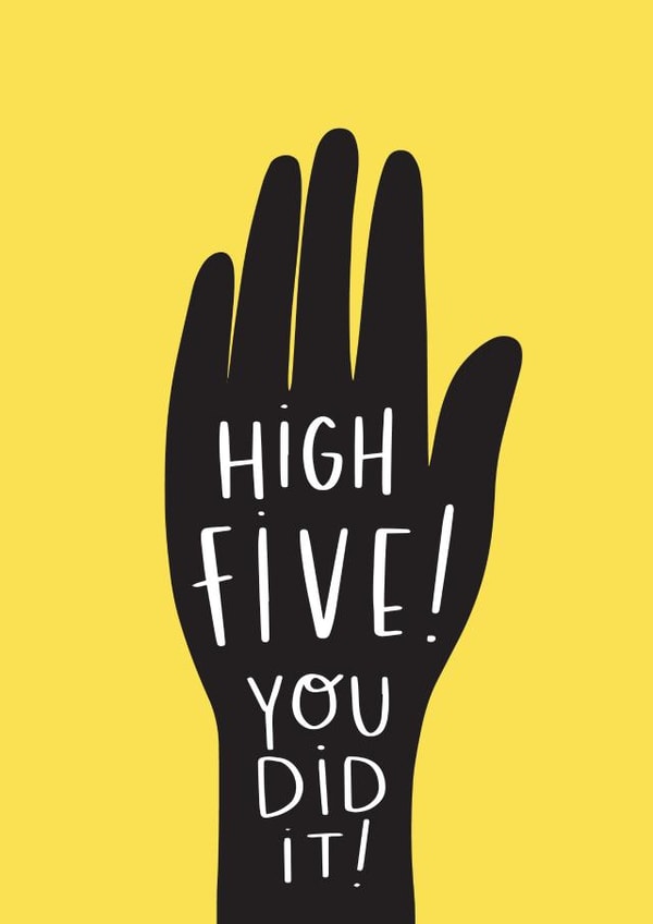 high five Congratulations Card 10846 created by Nutmeg and Arlo