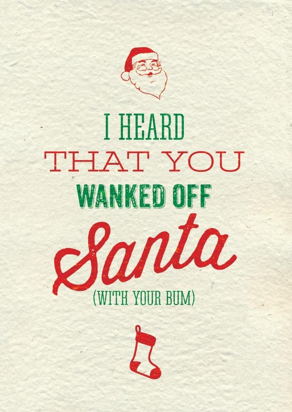 Rude Christmas Card - Wanked created by Brainbox Candy