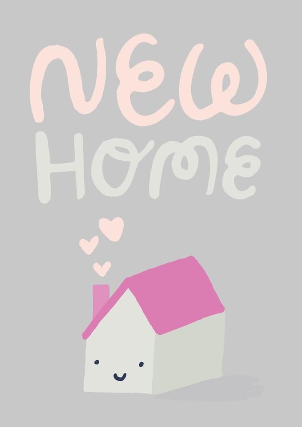 Illustration Lettering New Home Card 10992 created by Lisa Greener