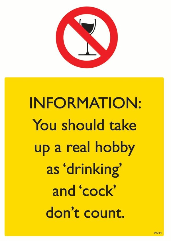 information sign Birthday Card 12130 created by Brainbox Candy