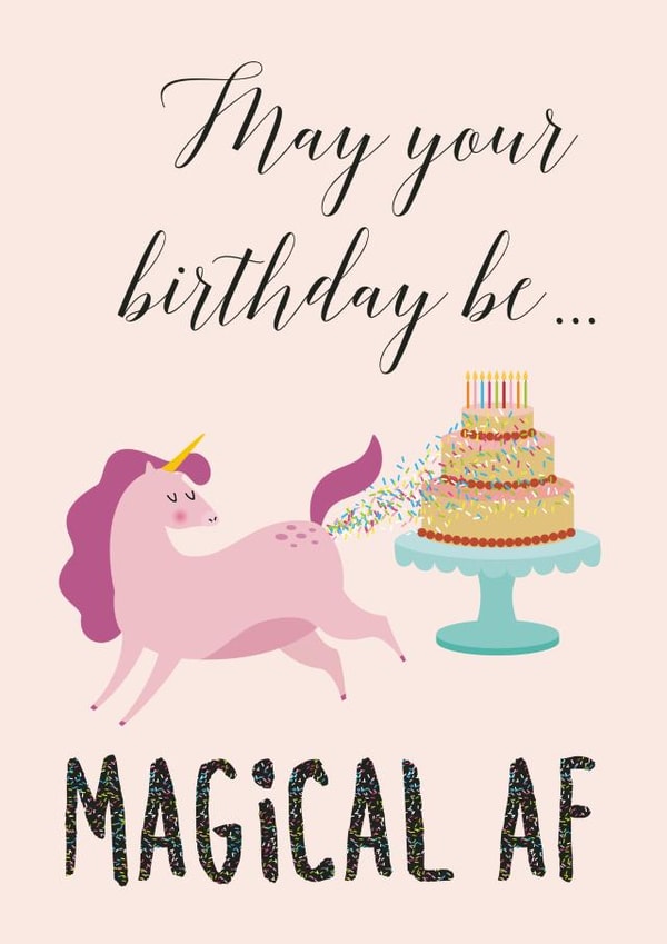 unicorn fart Birthday Card 7586 created by Chelsey Adams