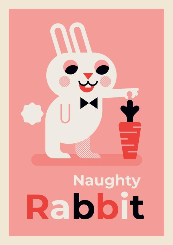 rabbit animal Card 28262 created by Tom Langton