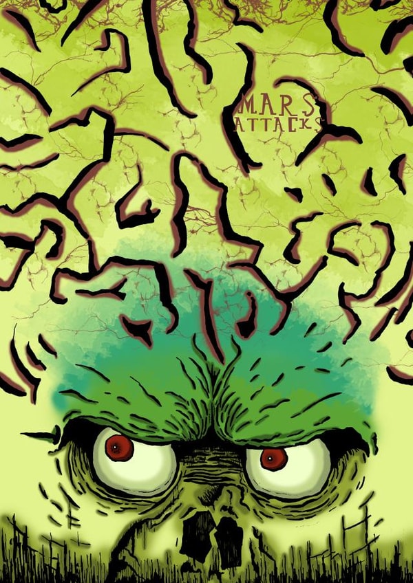 marsattacks mars Card 34753 created by Gary Mackean