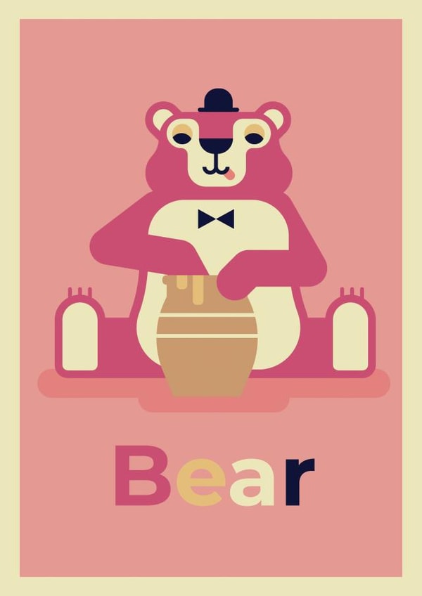 bear birthday Card 28264 created by Tom Langton