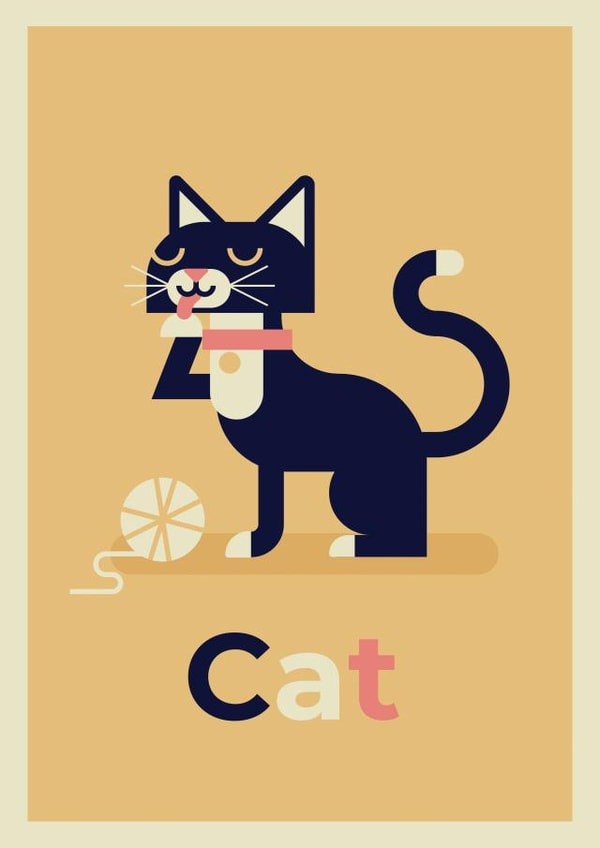 cat animal Card 28265 created by Tom Langton