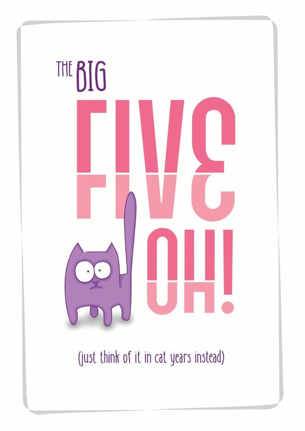 50 fifty Birthday Card 10320 created by Di Mukerji