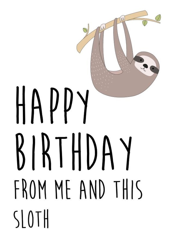 SLOTH KIDS Birthday Card 12404 created by LOVE PAPER RAINBOW