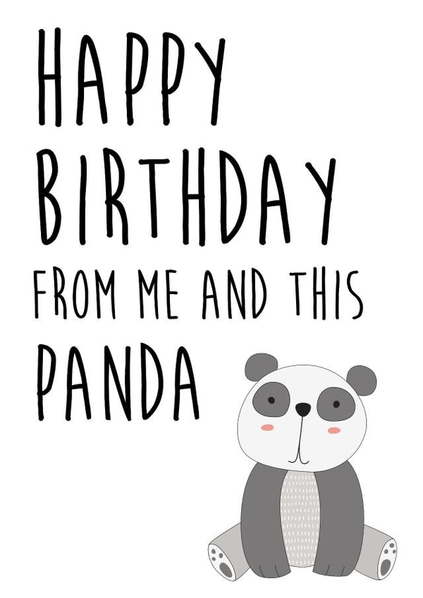 HAPPY PANDA Birthday Card 12405 created by LOVE PAPER RAINBOW