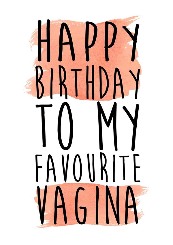 RUDE VAGINA Birthday Card 12406 created by LOVE PAPER RAINBOW