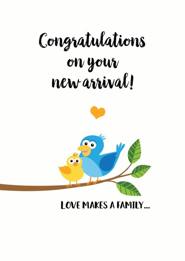 Adoption single New Baby Card 12327 created by Philippa H